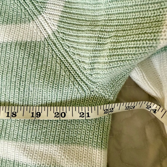 3/$30 - REITMANS Mint Green and White Striped Sweater (like new) - Picture 5 of 6